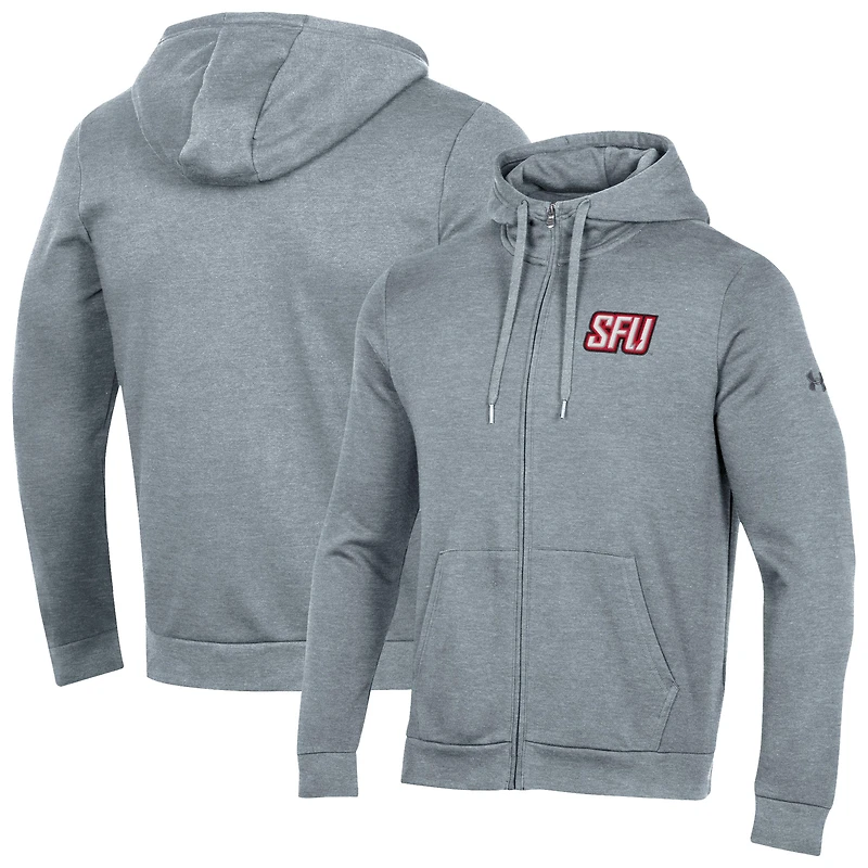 Men's Under Armour Gray Saint Francis Red Flash All Day Full-Zip Jacket