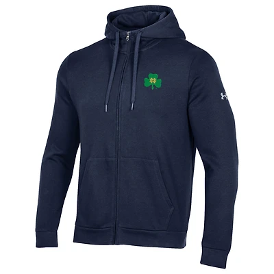 Men's Under Armour Navy Notre Dame Fighting Irish All Day Full-Zip Jacket
