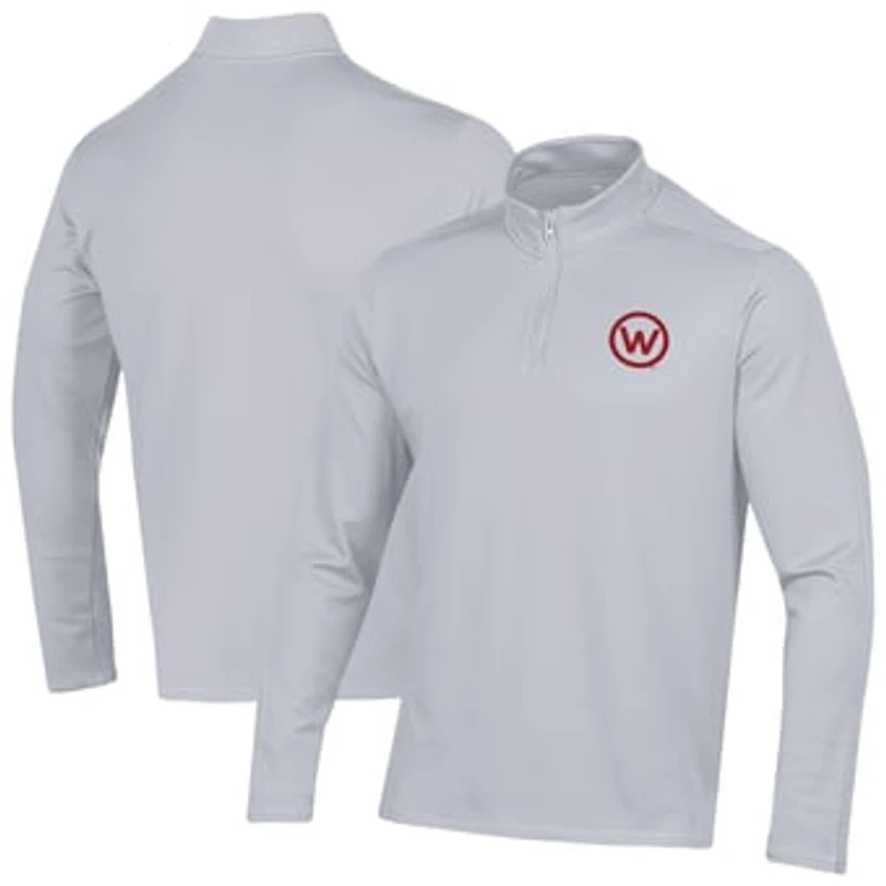 Men's Under Armour  Gray Wisconsin Badgers Motion Quarter-Zip Jacket