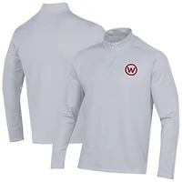 Men's Under Armour  Gray Wisconsin Badgers Motion Quarter-Zip Jacket