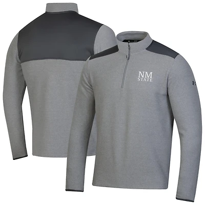Men's Under Armour  Gray New Mexico State Aggies CGI Microfleece Quarter-Zip Jacket
