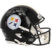 Jack Lambert Pittsburgh Steelers Autographed Riddell Authentic Helmet with "HOF 90" Inscription