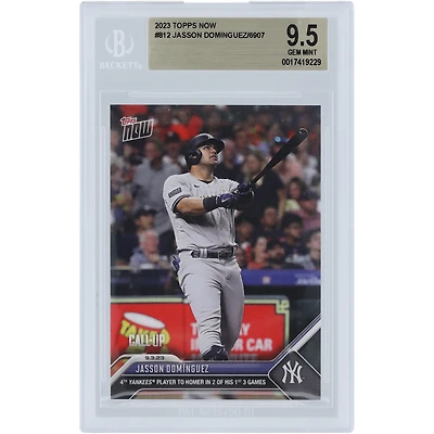 Jasson Domínguez New York Yankees 2023 Topps Now 4th Yankees Player to Homer in 2 of His 1st 3 Games #812 BGS Authenticated 9.5 Rookie Card