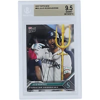 Julio Rodriguez Seattle Mariners 2023 Topps Now 4th Player w/ 30 HR & 30 SB Season By Age 22 #855 BGS Authenticated 9.5 Card
