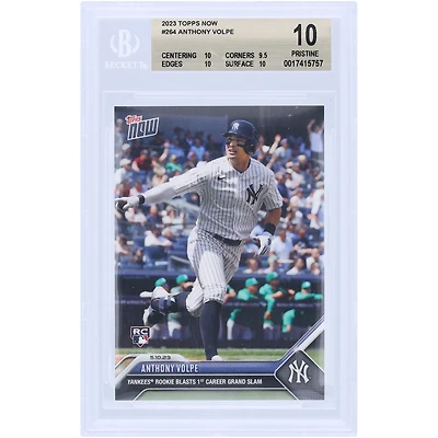 Anthony Volpe New York Yankees 2023 Topps Now Yankees Rookie Blast 1st Career Grand Slam #264 BGS Authenticated 10 Rookie Card - 10,9.5,10,10 Subgrades