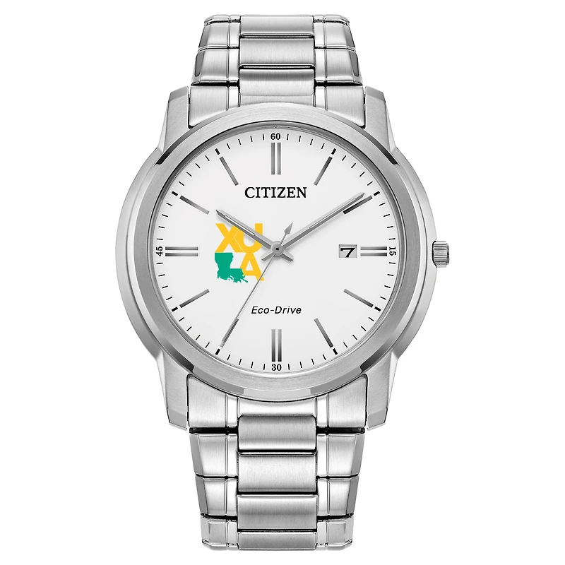 Men's Citizen Watch  Silver Xavier University of Louisiana Gold Rush Classic Eco-Drive Steel Watch