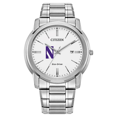Men's Citizen Watch  Silver Northwestern Wildcats Classic Eco-Drive Steel Watch