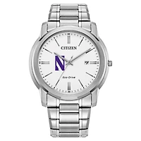 Men's Citizen Watch  Silver Northwestern Wildcats Classic Eco-Drive Steel Watch