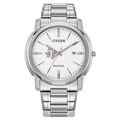 Men's Citizen Watch  Silver Texas Southern Tigers Classic Eco-Drive Steel Watch