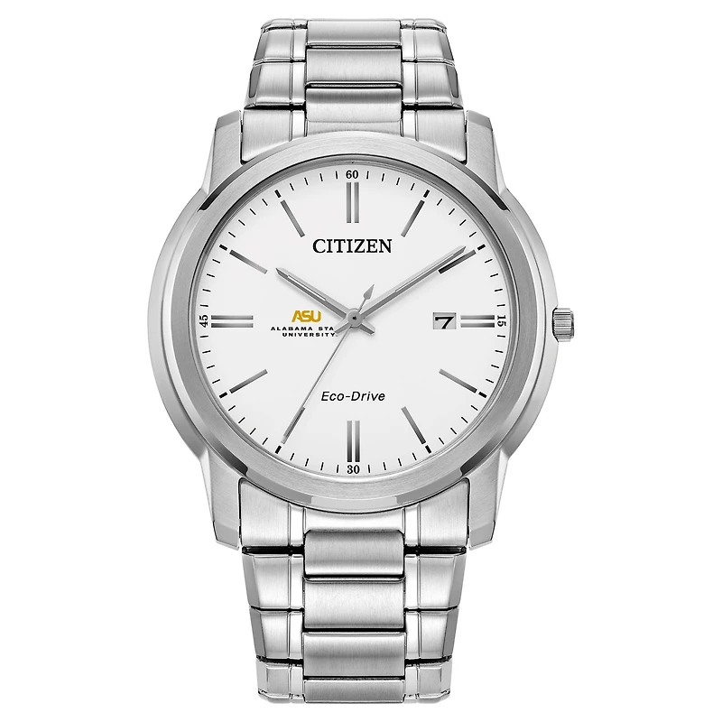 Men's Citizen Watch  Silver Alabama State Hornets Classic Eco-Drive Steel Watch