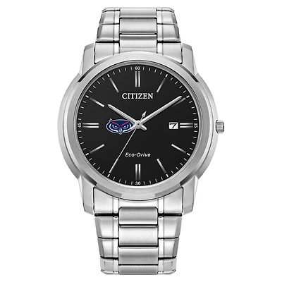Men's Citizen Watch  Silver Florida Atlantic Owls Eco-Drive Black Dial Watch