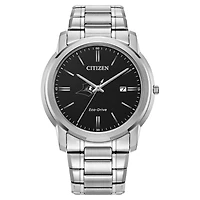 Men's Citizen Watch  Silver Providence Friars Eco-Drive Black Dial Watch