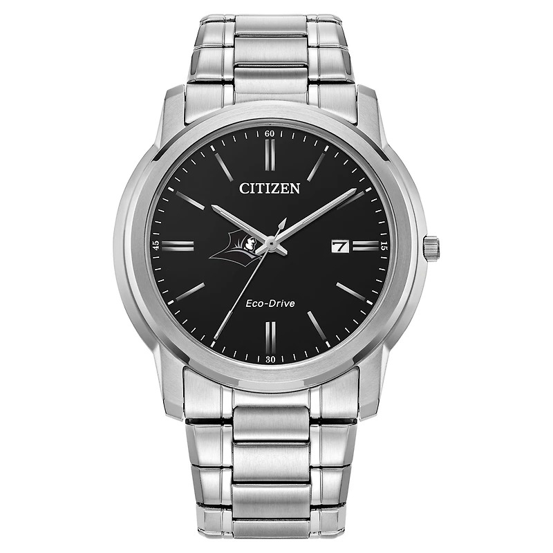 Men's Citizen Watch Silver Providence Friars Eco-Drive Black Dial Watch
