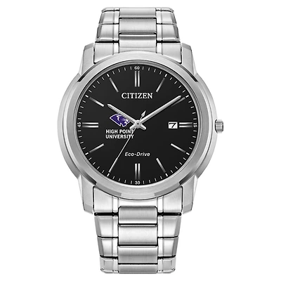 Men's Citizen Watch  Silver High Point Panthers Eco-Drive Black Dial Watch