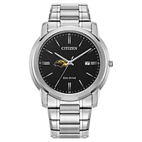 Men's Citizen Watch  Silver Southern Miss Golden Eagles Eco-Drive Black Dial Watch