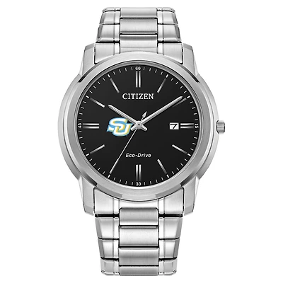 Men's Citizen Watch  Silver Southern University Jaguars Eco-Drive Black Dial Watch
