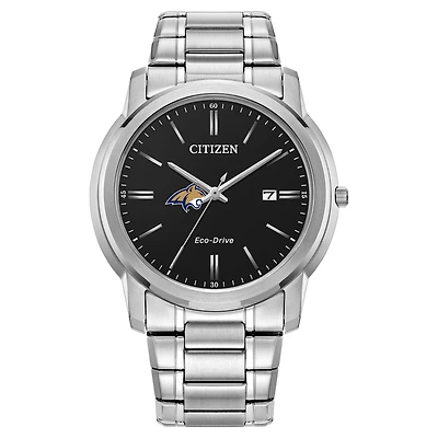 Men's Citizen Watch  Silver Montana State Bobcats Eco-Drive Black Dial Watch
