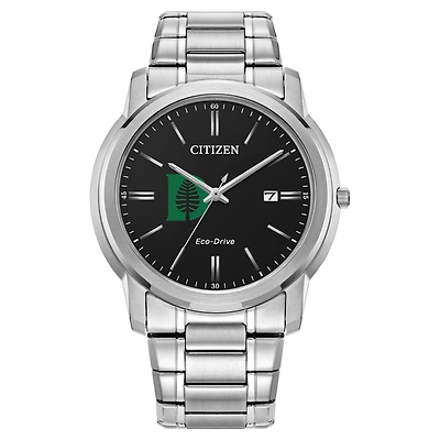Men's Citizen Watch  Silver Dartmouth Big Green Eco-Drive Black Dial Watch