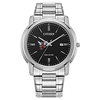 Men's Citizen Watch  Silver Delaware State Hornets Eco-Drive Black Dial Watch