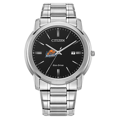 Men's Citizen Watch  Silver Bucknell Bison Eco-Drive Black Dial Watch