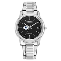 Women's Citizen Watch  Silver BYU Cougars Classic Eco-Drive Black Dial Watch