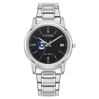 Women's Citizen Watch  Silver Creighton Bluejays Classic Eco-Drive Black Dial Watch