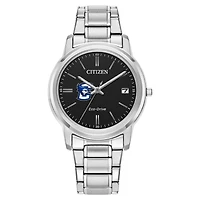 Women's Citizen Watch  Silver Creighton Bluejays Classic Eco-Drive Black Dial Watch