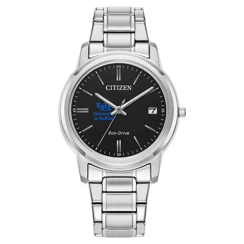 Women's Citizen Watch  Silver Buffalo Bulls Classic Eco-Drive Black Dial Watch