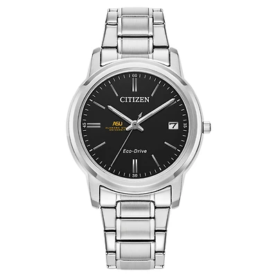 Women's Citizen Watch  Silver Alabama State Hornets Classic Eco-Drive Black Dial Watch