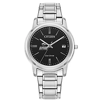 Women's Citizen Watch  Silver Emory Eagles Classic Eco-Drive Black Dial Watch