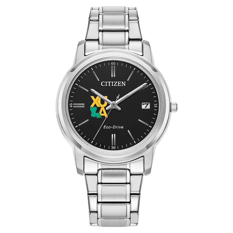 Women's Citizen Watch  Silver Xavier University of Louisiana Gold Rush Classic Eco-Drive Black Dial Watch