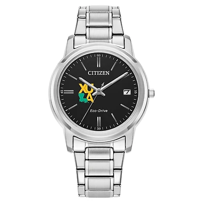 Women's Citizen Watch  Silver Xavier University of Louisiana Gold Rush Classic Eco-Drive Black Dial Watch