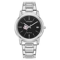 Women's Citizen Watch  Silver Texas Southern Tigers Classic Eco-Drive Black Dial Watch