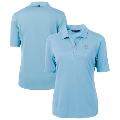 Women's Cutter & Buck  Powder Blue New York Yankees Virtue Eco Pique Recycled Half-Sleeve Polo