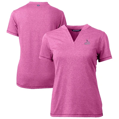 Women's Cutter & Buck  Light Pink St. Louis Cardinals Forge Heathered Stretch Blade Top