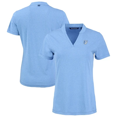 Women's Cutter & Buck  Heather Powder Blue Baltimore Orioles Forge Heathered Stretch Blade Top