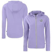 Women's Cutter & Buck Lavender New York Mets Daybreak Eco Recycled Full-Zip Hoodie