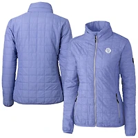 Women's Cutter & Buck  Purple Milwaukee Brewers Rainier PrimaLoft® Eco Insulated Full-Zip Puffer Jacket