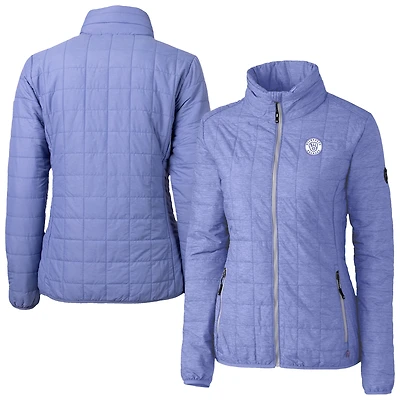 Women's Cutter & Buck  Purple Milwaukee Brewers Rainier PrimaLoft® Eco Insulated Full-Zip Puffer Jacket