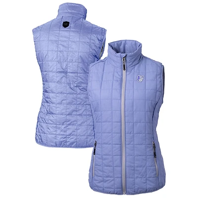 Women's Cutter & Buck  Purple Baltimore Orioles Rainier PrimaLoft® Eco Insulated Full-Zip Puffer Vest