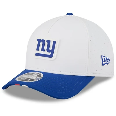 Youth New Era  White/Royal New York Giants 2025 NFL Training Camp A-Frame 9FORTY Adjustable Hat