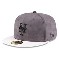 Men's New Era  Charcoal/White New York Mets Lids x Chase B Sneaker 59FIFTY Fitted Hat