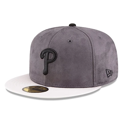 Men's New Era Charcoal/White Philadelphia Phillies Lids x Chase B Sneaker 59FIFTY Fitted Hat