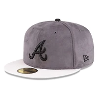 Men's New Era  Charcoal/White Atlanta Braves Lids x Chase B Sneaker 59FIFTY Fitted Hat