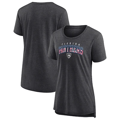 Women's Gray Florida Panthers Proud Tri-Blend T-Shirt