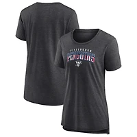 Women's Gray Pittsburgh Penguins Proud Tri-Blend T-Shirt