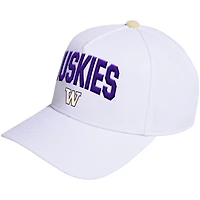 Unisex adidas  White Washington Huskies Locker Room A-Frame Adjustable Hat