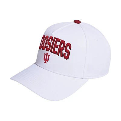 Unisex adidas  White Indiana Hoosiers Locker Room A-Frame Adjustable Hat