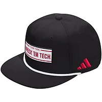 Unisex adidas  Black Texas Tech Red Raiders Locker Room Rope Adjustable Hat