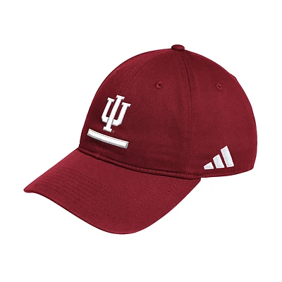 Men's adidas Crimson Indiana Hoosiers Locker Room Adjustable Slouch Hat